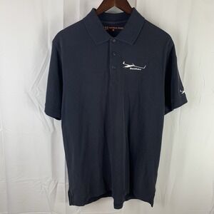 5.11 Tactical Polo Shirt Mens M Navy Blue Short Sleeve Embroidered‎ Scan Eagle